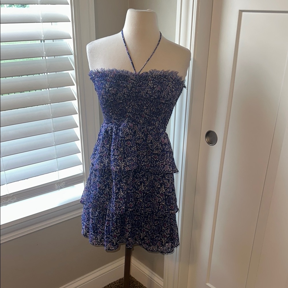 American Eagle Outfitters Strapless Blue Dress